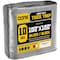 Core Tarps Heavy Duty Tarp, 100 ft L x 0.5 mm H x 100 ft W, 10 Mil, Silver/Black, Polyethylene CT-601-100X100 - alternate 1
